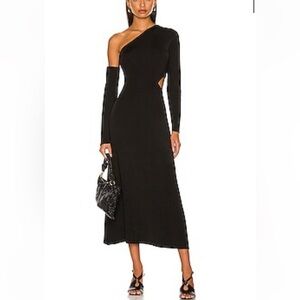 Cult Gaia Zora Cutout Knit Maxi Dress Black Medium Modern Contemporary Minimal